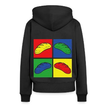 Cuisson - Sweat à capuche Premium bio Femme - noir - Dos - Julia (174cm)