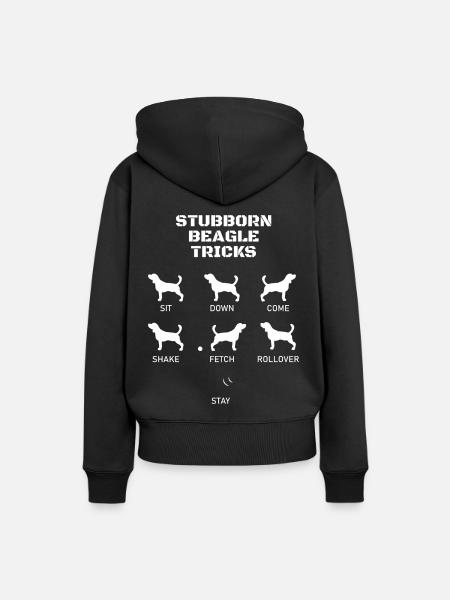 Lustiges Beagle-Geschenk für beagle Liebhaber hartnäckiger Trick - Frauen Premium Bio Hoodie - Schwarz