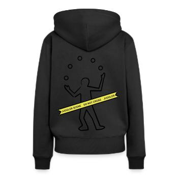 Jongleur - Sweat à capuche Premium bio Femme - noir - Dos - Julia (174cm)