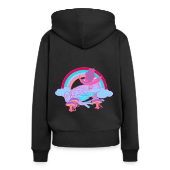 Magic Rainbow Toad Frog Wizard Frogs - Sweat à capuche Premium bio Femme - noir - Dos - Julia (174cm)