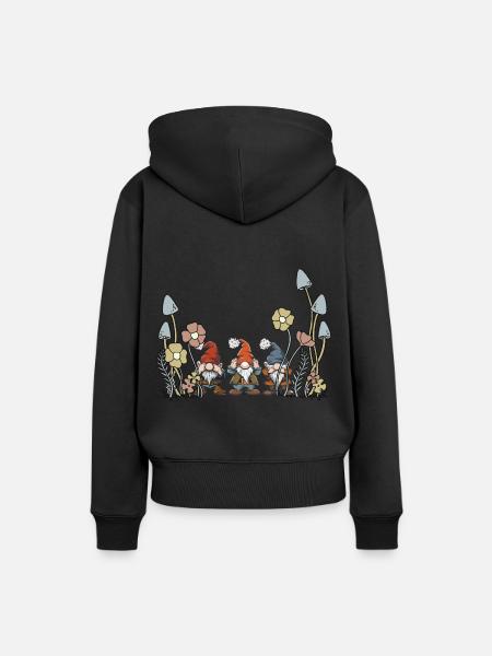 Waldbewohner Zwerg Zwerge Troll Märchen Kind - Frauen Premium Bio Hoodie - Schwarz