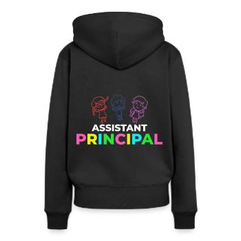 Chef d’établissement Directeur Directeur Directeur de la direction de l’école - Sweat à capuche Premium bio Femme - noir - Dos - Julia (174cm)