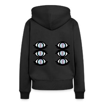 Eye Eyes Fantasy Chaman Spirituel Occulte - Sweat à capuche Premium bio Femme - noir - Dos - Julia (174cm)