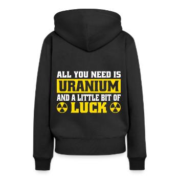 Ingénieur nucléaire Technologie nucléaire Énergie nucléaire - Sweat à capuche Premium bio Femme - noir - Dos - Julia (174cm)