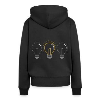 Ampoule - Sweat à capuche Premium bio Femme - noir - Dos - Julia (174cm)
