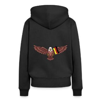 Adler Tor Deutschland Fahne Fantasy Länder Fußball - Frauen Premium Bio Hoodie - Schwarz - Hinten - Julia (174cm)