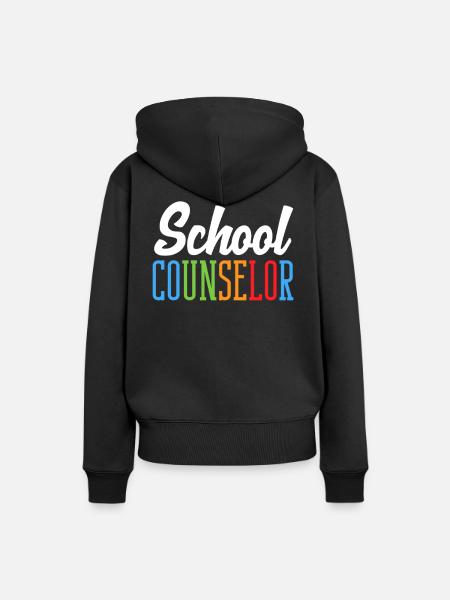 Schulberater Farbenfrohes Design - Frauen Premium Bio Hoodie - Schwarz