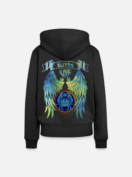 Sternzeichen Krebs - Frauen Premium Bio Hoodie - Schwarz