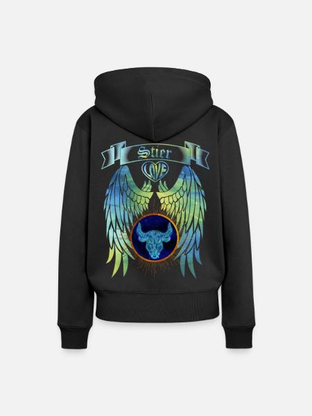 Sternzeichen Stier - Frauen Premium Bio Hoodie - Schwarz