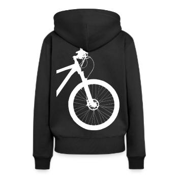 Vélo Vélo VTT Cyclisme Trial Descente - Sweat à capuche Premium bio Femme - noir - Dos - Julia (174cm)