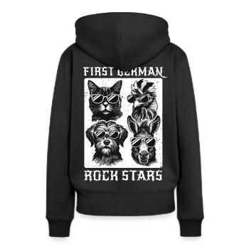 Bremen Town Musicians German Fairy Tales - Women’s Premium Organic Hoodie - black - Back - Julia (174cm)