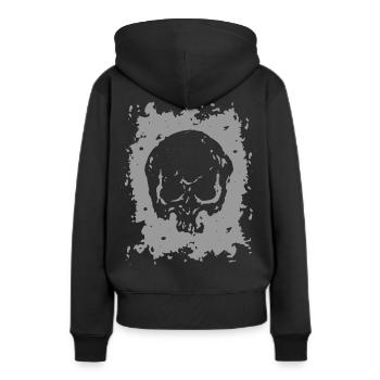 2reborn Skull Head Totenkopf Tot Died Freidhof - Frauen Premium Bio Hoodie - Schwarz - Hinten - Julia (174cm)