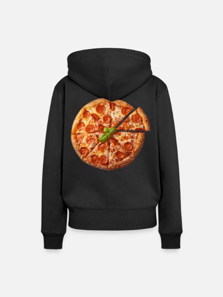 Einfach Pizza - Frauen Premium Bio Hoodie - Schwarz