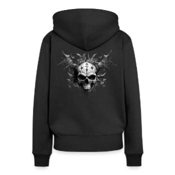 SkullKO - Women’s Premium Organic Hoodie - black - Back - Julia (174cm)