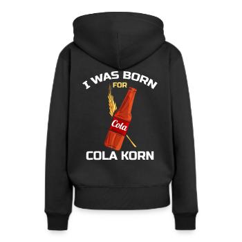 I was Born for Cola Korn Lustiger Korn Cola Ît-Ît - Sweat à capuche Premium bio Femme - noir - Dos - Julia (174cm)