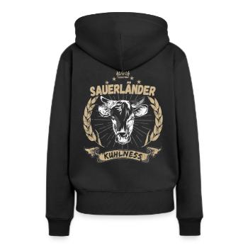 Sauerland kuhlness - Sweat à capuche Premium bio Femme - noir - Dos - Julia (174cm)