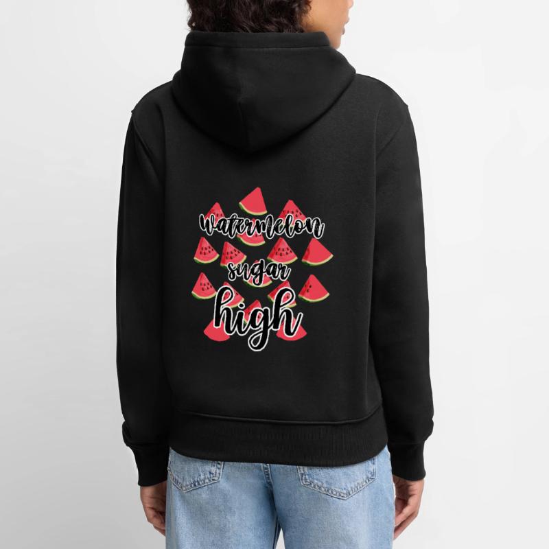 Pastèque - Pastèque- Sucre Sweat à capuche Premium bio Femme