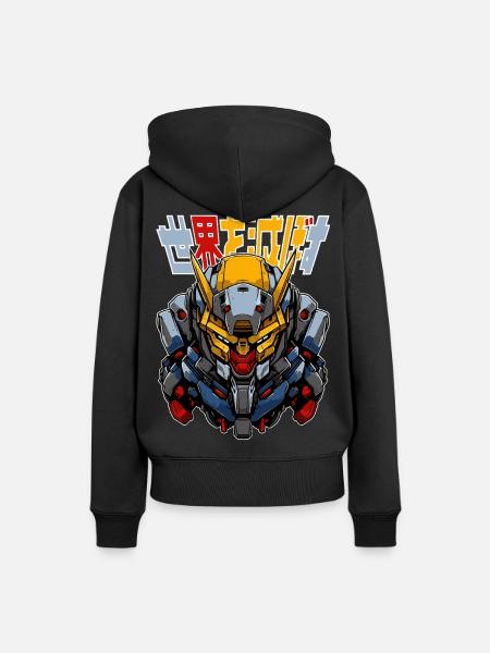 Anime Roboter! - Frauen Premium Bio Hoodie - Schwarz