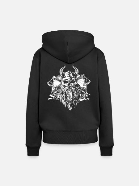 viking - Sweat à capuche Premium bio Femme - noir