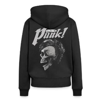 Vive le Punk - Sweat à capuche Premium bio Femme - noir - Dos - Julia (174cm)