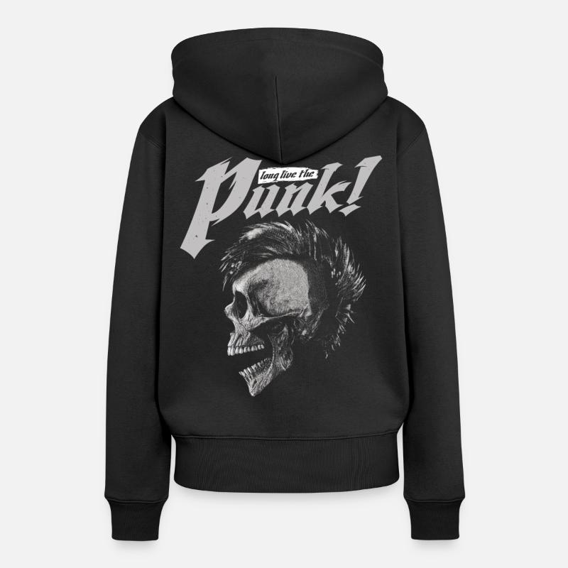 Vive le Punk - Sweat à capuche Premium bio Femme - noir
