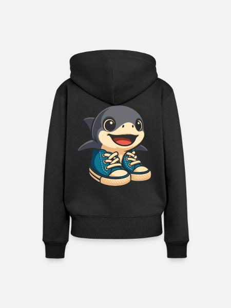 Tralalero-Tralala Italiano-Brainrot Divertente Gen Z - Dame Premium hoodie, økologisk bomuld - sort