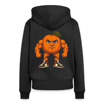 Brainrot Udin Din Din Dun - Mème drôle - Sweat à capuche Premium bio Femme - noir - Dos - Julia (174cm)