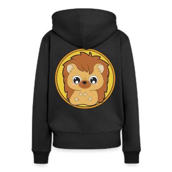 Hérisson mignon animaux mignons - Sweat à capuche Premium bio Femme - noir - Dos - Julia (174cm)