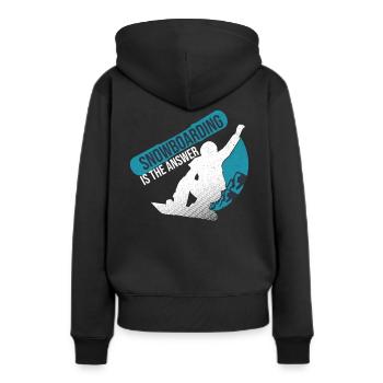 snowboard snowboard - Sweat à capuche Premium bio Femme - noir - Dos - Julia (174cm)