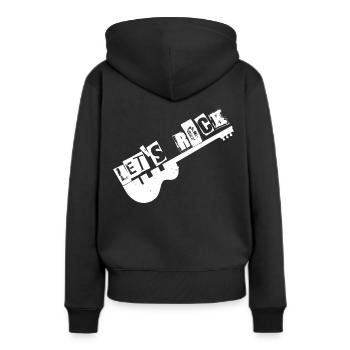 Rock rock RockRoll guitare cadeau de rocker - Sweat à capuche Premium bio Femme - noir - Dos - Julia (174cm)