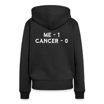 ich 1 Krebs 0 - Frauen Premium Bio Hoodie - Schwarz - Hinten - Julia (174cm)