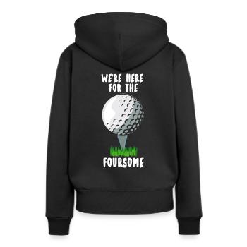 Golf Golf Golfeur Drôle - Sweat à capuche Premium bio Femme - noir - Dos - Julia (174cm)