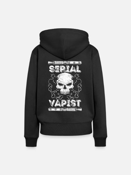 Vaping Serial Vapist E-zigarette - Frauen Premium Bio Hoodie - Schwarz