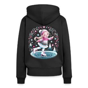 Gift for figure skater - Women’s Premium Organic Hoodie - black - Back - Julia (174cm)