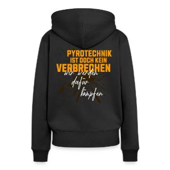 La pyrotechnie n’est pas un crime - Meme Spruch - Sweat à capuche Premium bio Femme - noir - Dos - Julia (174cm)