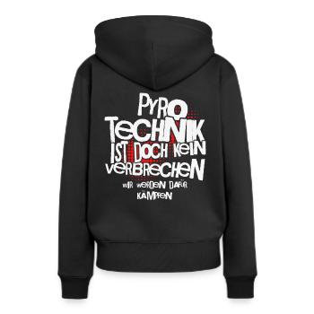 La pyrotechnie n’est pas un crime - Meme Spruch - Sweat à capuche Premium bio Femme - noir - Dos - Julia (174cm)
