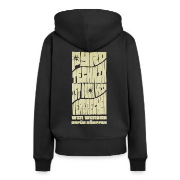 La pyrotechnie n’est pas un crime - Meme Spruch - Sweat à capuche Premium bio Femme - noir - Dos - Julia (174cm)