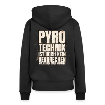 La pyrotechnie n’est pas un crime - Meme Spruch - Sweat à capuche Premium bio Femme - noir - Dos - Julia (174cm)