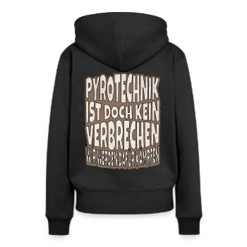 La pyrotechnie n’est pas un crime - Meme Spruch - Sweat à capuche Premium bio Femme - noir - Dos - Julia (174cm)