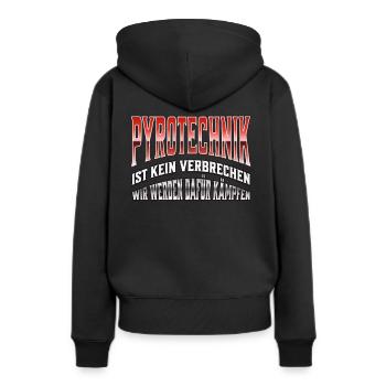 La pyrotechnie n’est pas un crime - Meme Spruch - Sweat à capuche Premium bio Femme - noir - Dos - Julia (174cm)