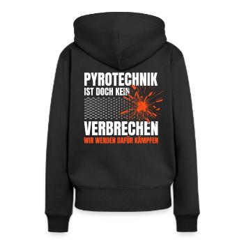 La pyrotechnie n’est pas un crime - Meme Spruch - Sweat à capuche Premium bio Femme - noir - Dos - Julia (174cm)