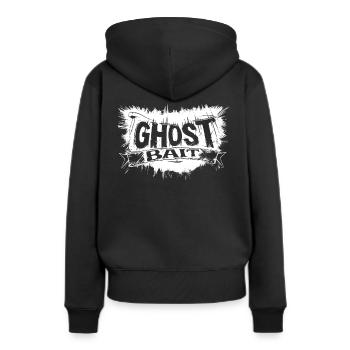 Appât fantôme Appât fantôme Bannière Paranormal Design - Sweat à capuche Premium bio Femme - noir - Dos - Julia (174cm)