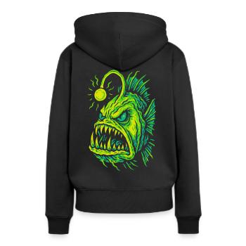 Glowing Deep Sea Frogfish Fury Style - Women’s Premium Organic Hoodie - black - Back - Julia (174cm)