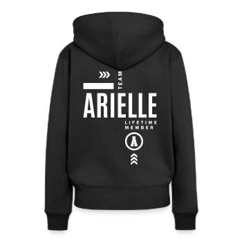  Personalized Name Birthday Gift - Women’s Premium Organic Hoodie - black - Back - Julia (174cm)