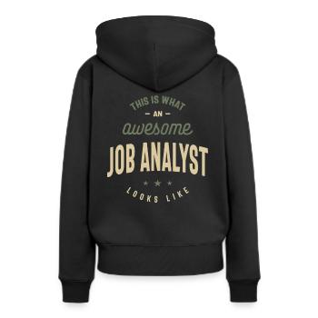 Drôle génial Job Analyst Job Occupation - Sweat à capuche Premium bio Femme - noir - Dos - Julia (174cm)