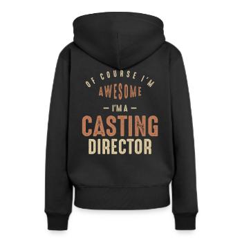 Je suis génial Je suis un directeur de casting Drôle de travail - Sweat à capuche Premium bio Femme - noir - Dos - Julia (174cm)