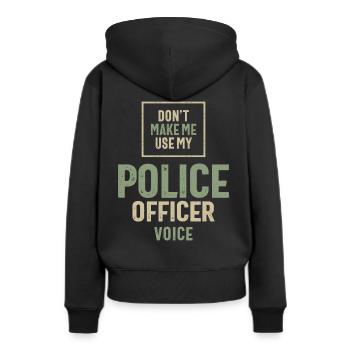Polizist Beruf Beruf Geburtstagsarbeiter - Frauen Premium Bio Hoodie - Schwarz - Hinten - Julia (174cm)