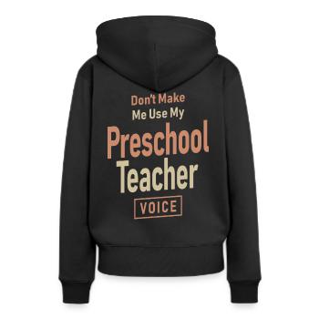 Vorschullehrer Beruf Beruf Geburtstagshelfer - Frauen Premium Bio Hoodie - Schwarz - Hinten - Julia (174cm)