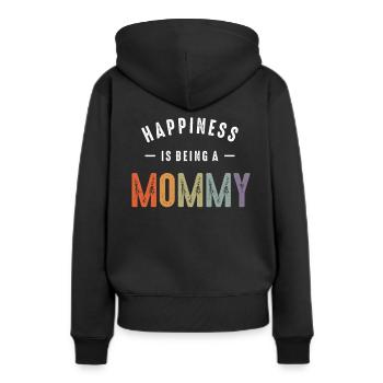 Happiness Is Being a Mommy - Mother - Women’s Premium Organic Hoodie - black - Back - Julia (174cm)