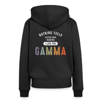 I Love You Gamma - Grandma Mommy - Women’s Premium Organic Hoodie - black - Back - Julia (174cm)
